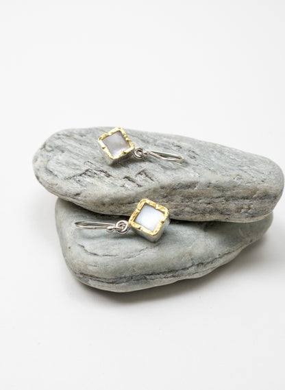 Square Mother of Pearl Earrings