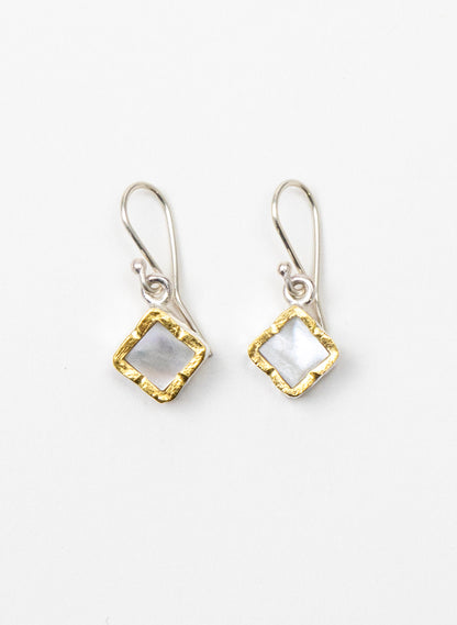 Square Mother of Pearl Earrings