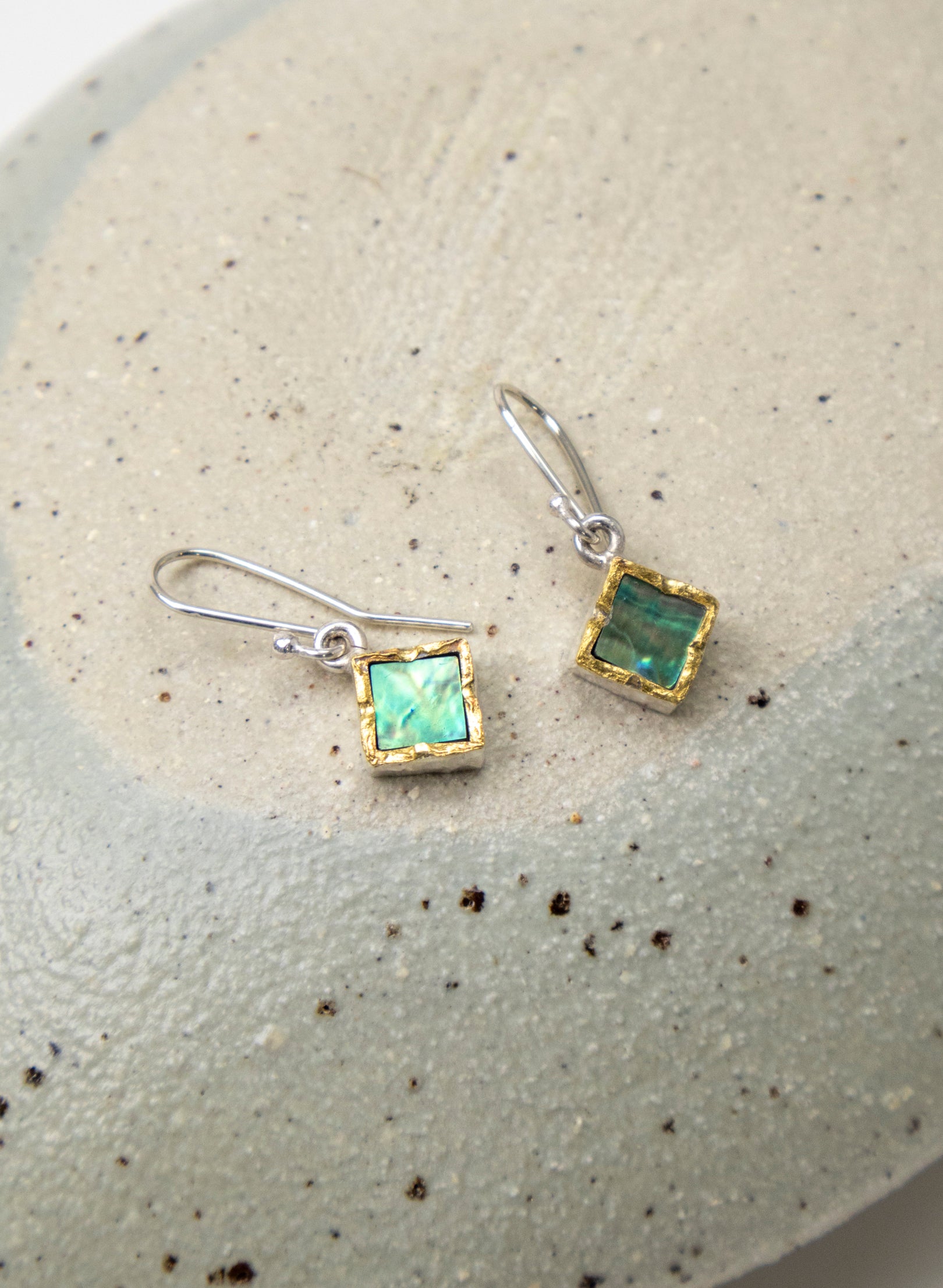 Square Paua Earrings