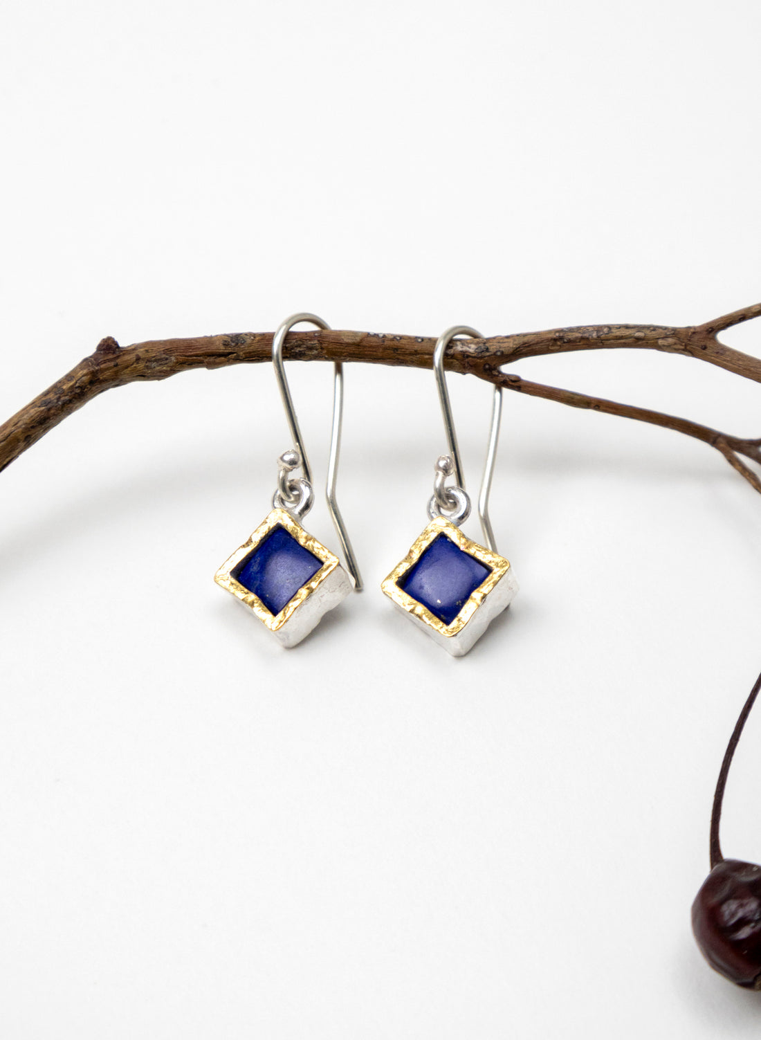 Square Lapis Earring