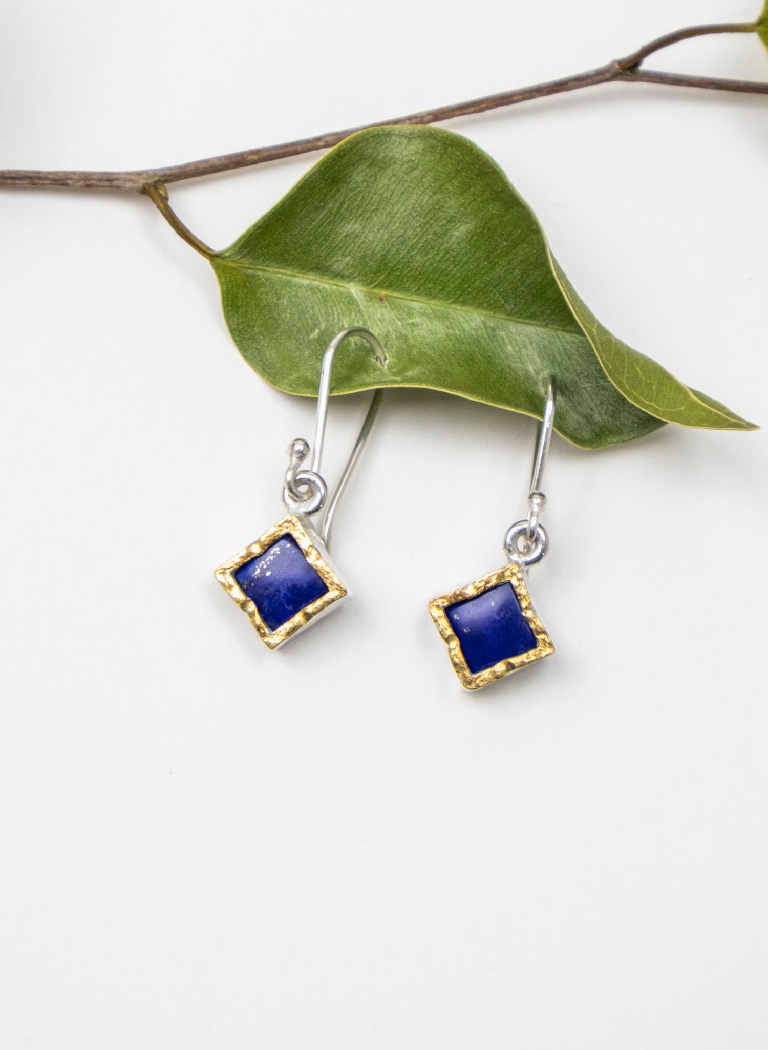 Square Lapis Earring