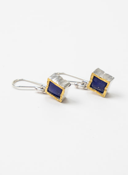 Square Lapis Earring