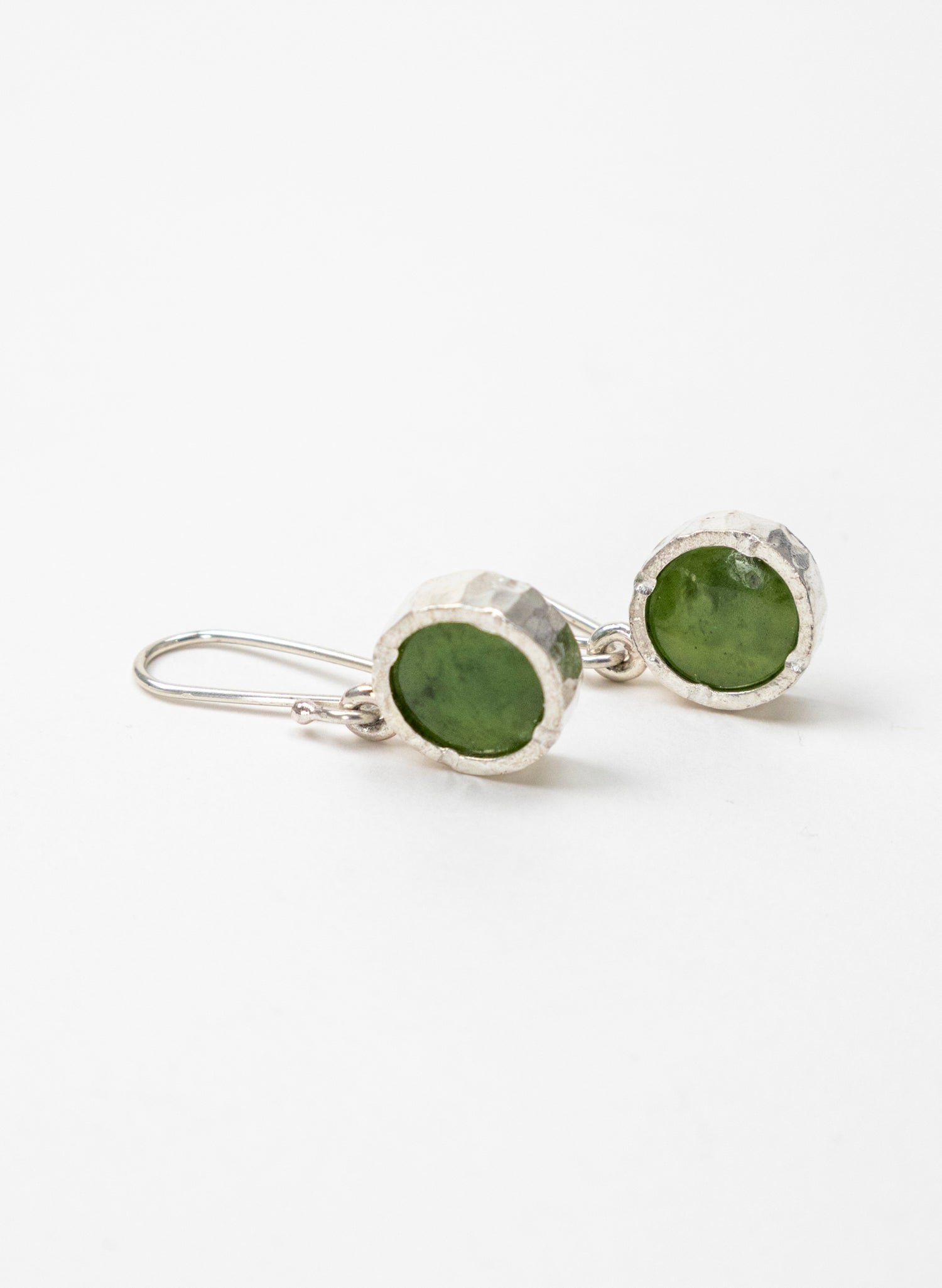 Round NZ Pounamu Earrings