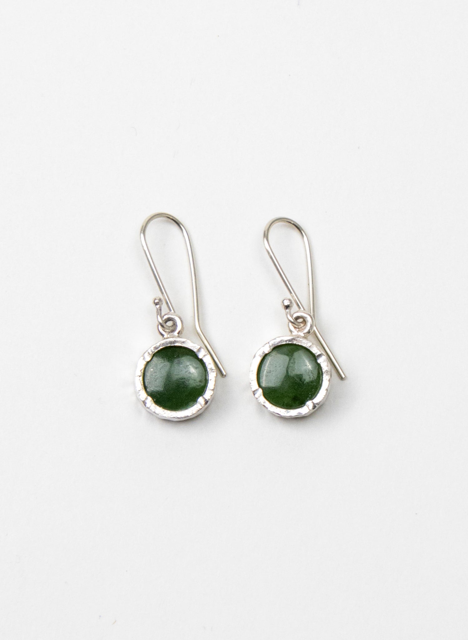 Round NZ Pounamu Earrings