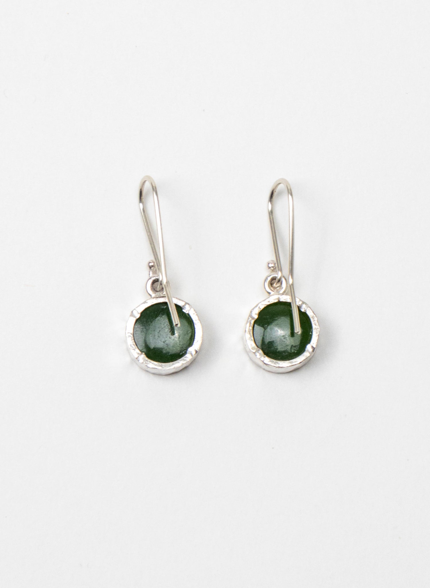 Round NZ Pounamu Earrings
