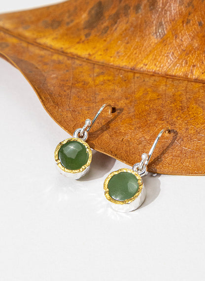 Round Pounamu Earrings