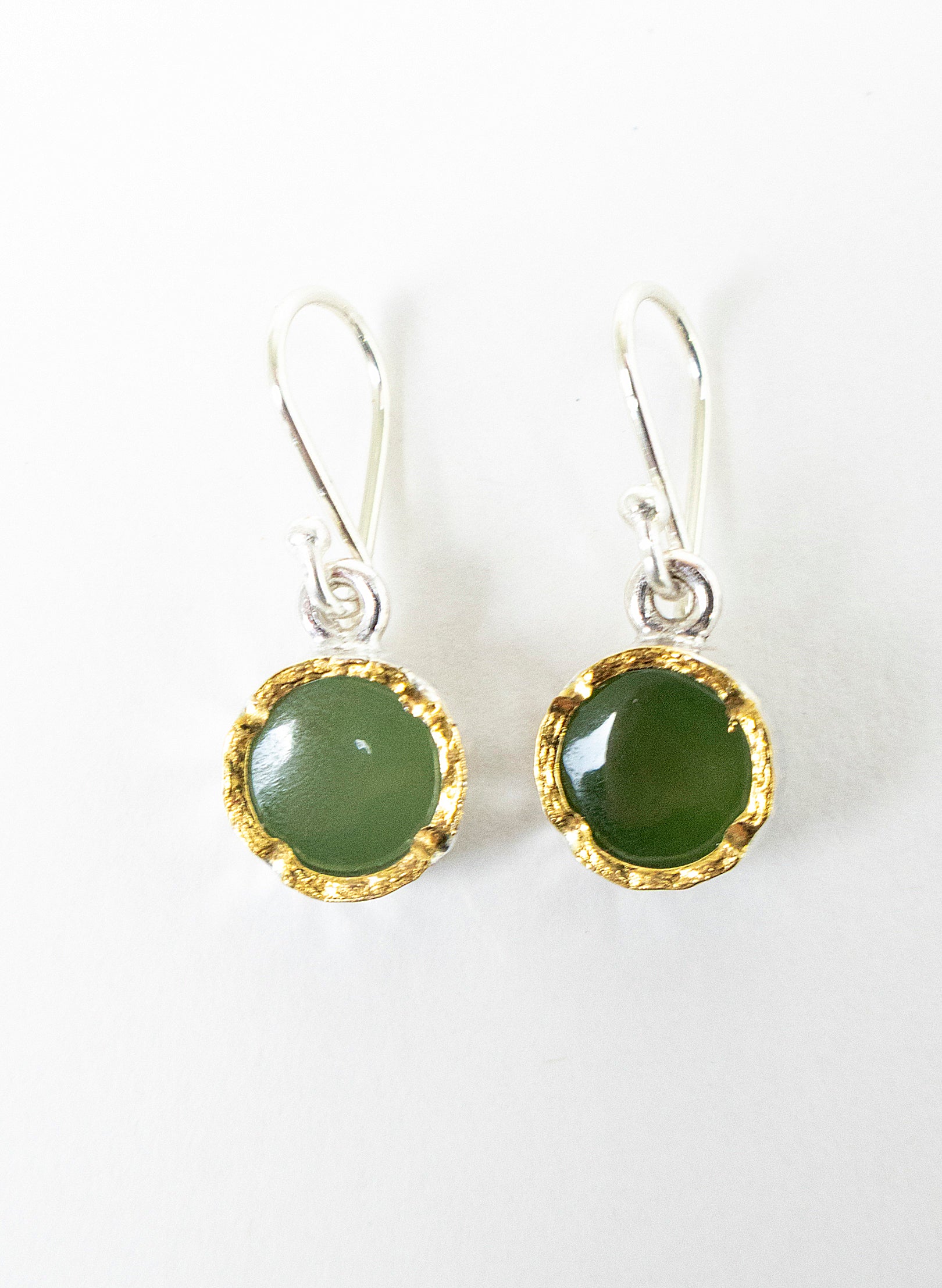 Round Pounamu Earrings