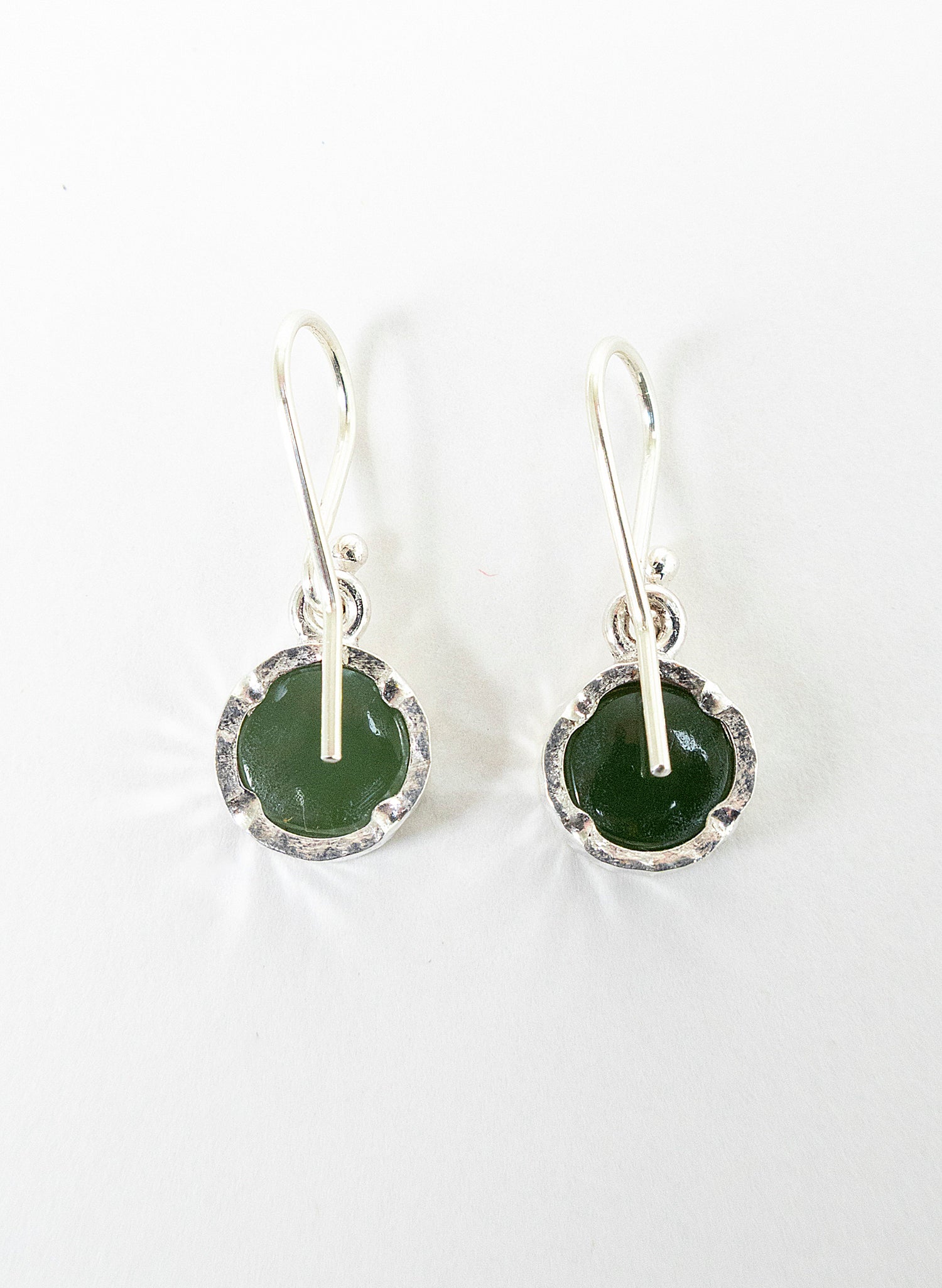 Round Pounamu Earrings