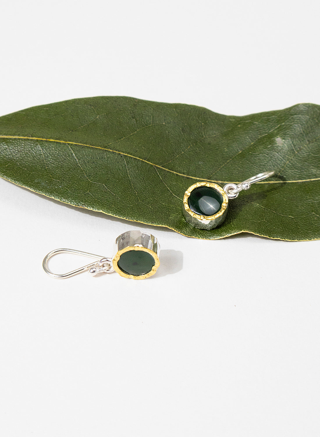 Round Pounamu Earrings