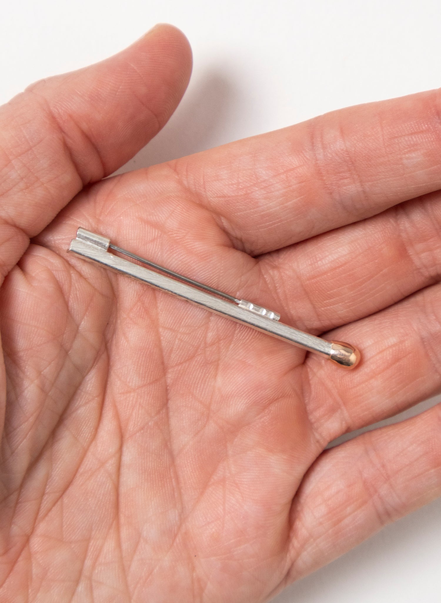 Live Match Brooch | Sterling Silver &amp; 9ct Rose Gold