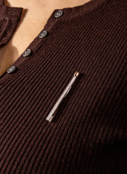 Live Match Brooch | Sterling Silver &amp; 9ct Rose Gold