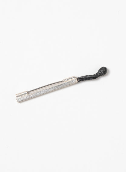 Burnt Match Brooch - Silver