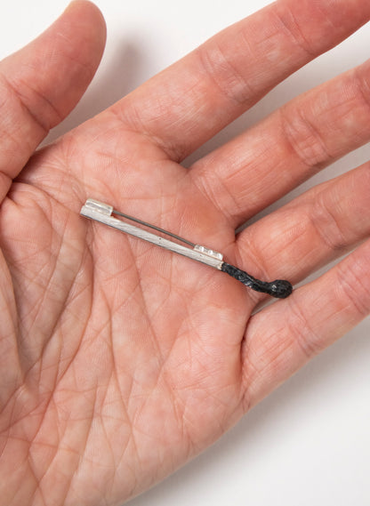 Burnt Match Brooch - Silver