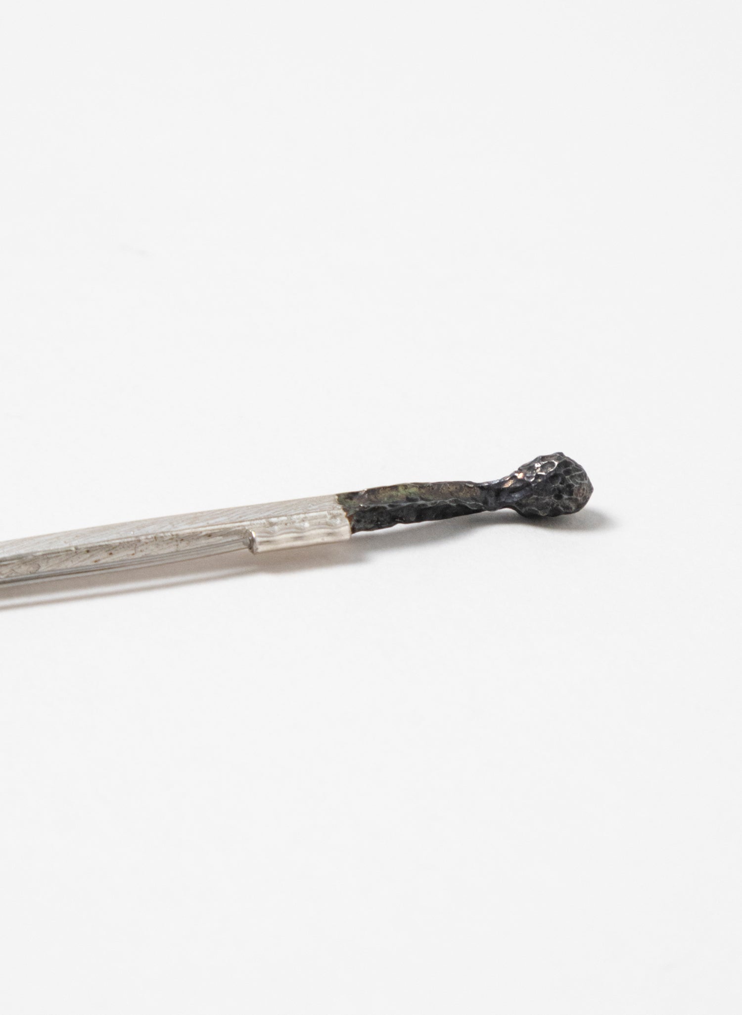 Burnt Match Brooch - Silver