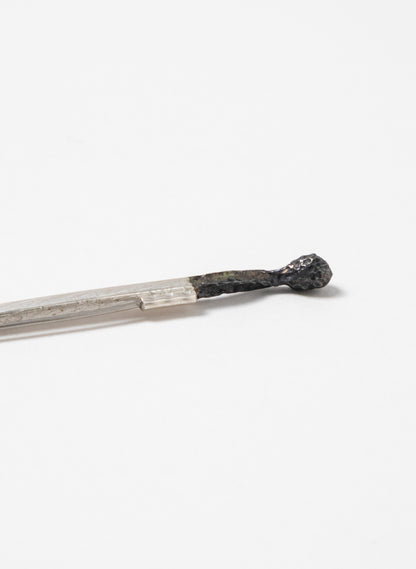 Burnt Match Brooch - Silver
