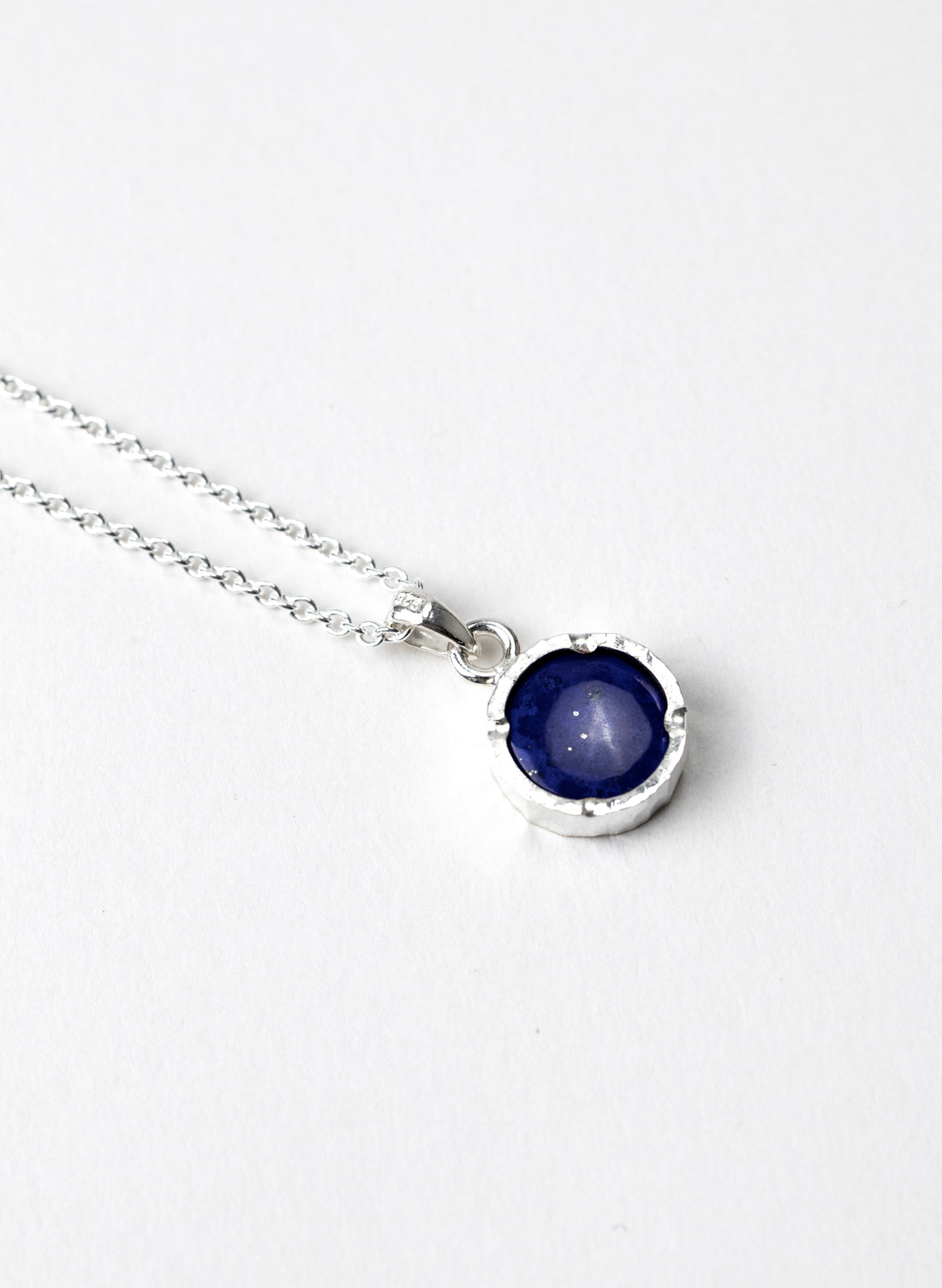 Round Lapis Pendant with 22ct Gold