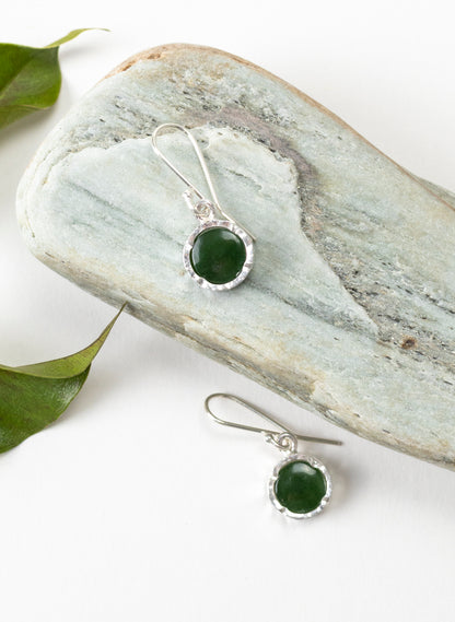 Round Pounamu Earrings