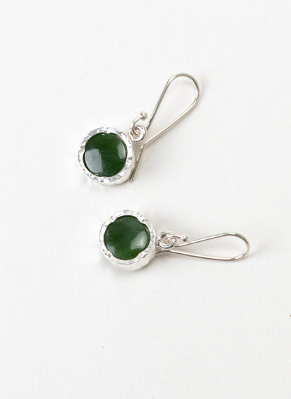 Round Pounamu Earrings