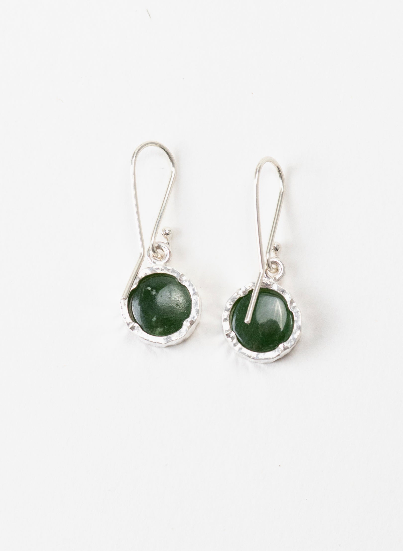 Round Pounamu Earrings