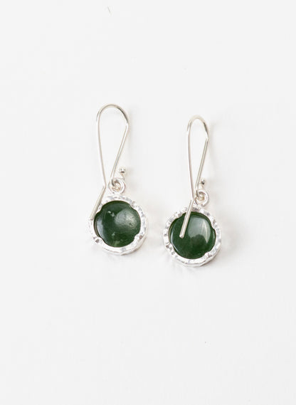Round Pounamu Earrings