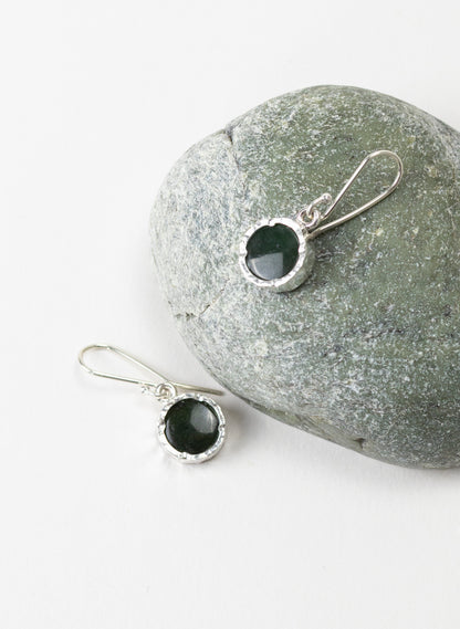 Round Pounamu Earrings
