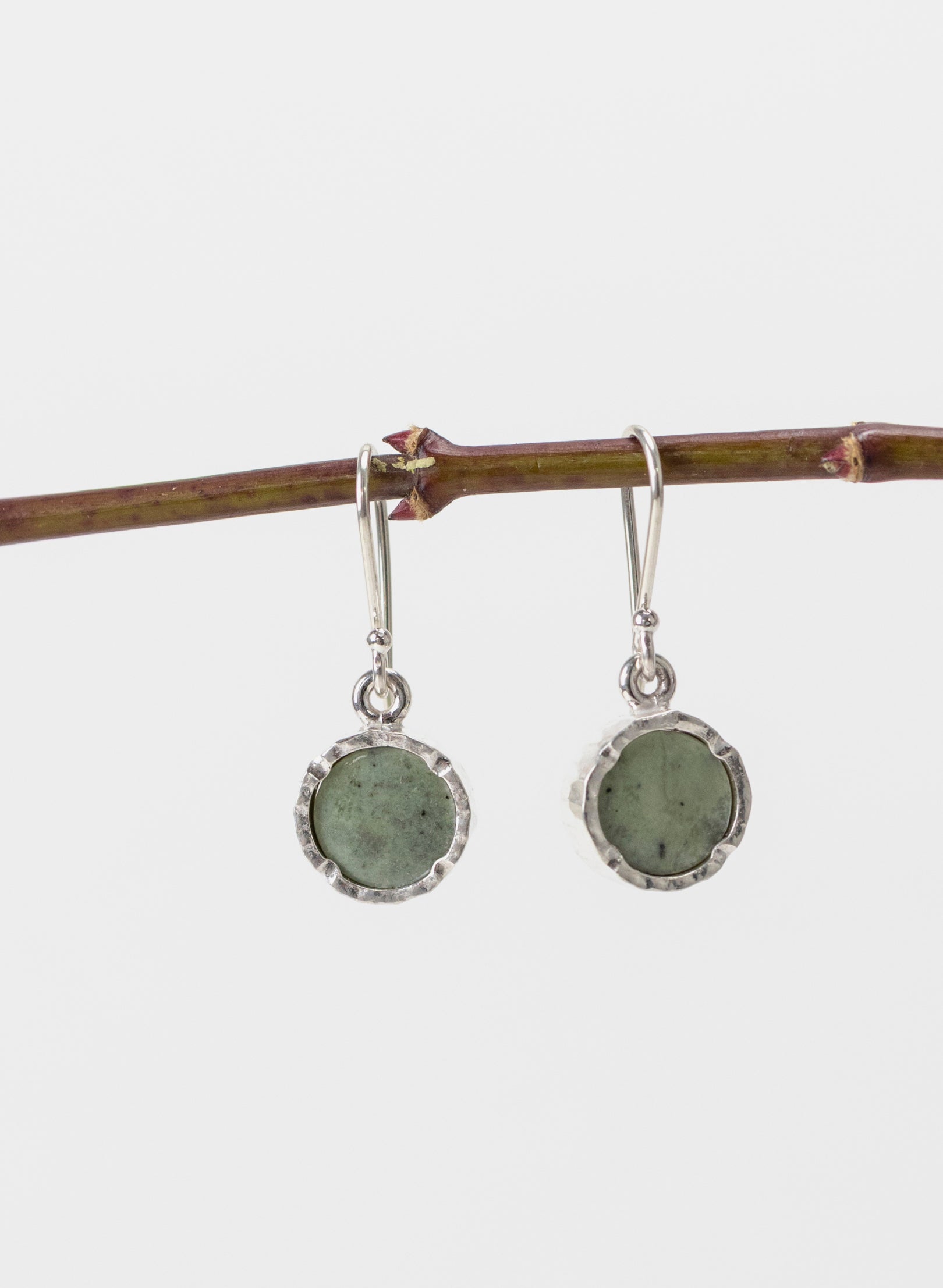 Round Pounamu Earrings