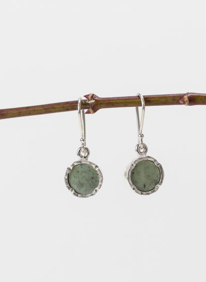 Round Pounamu Earrings