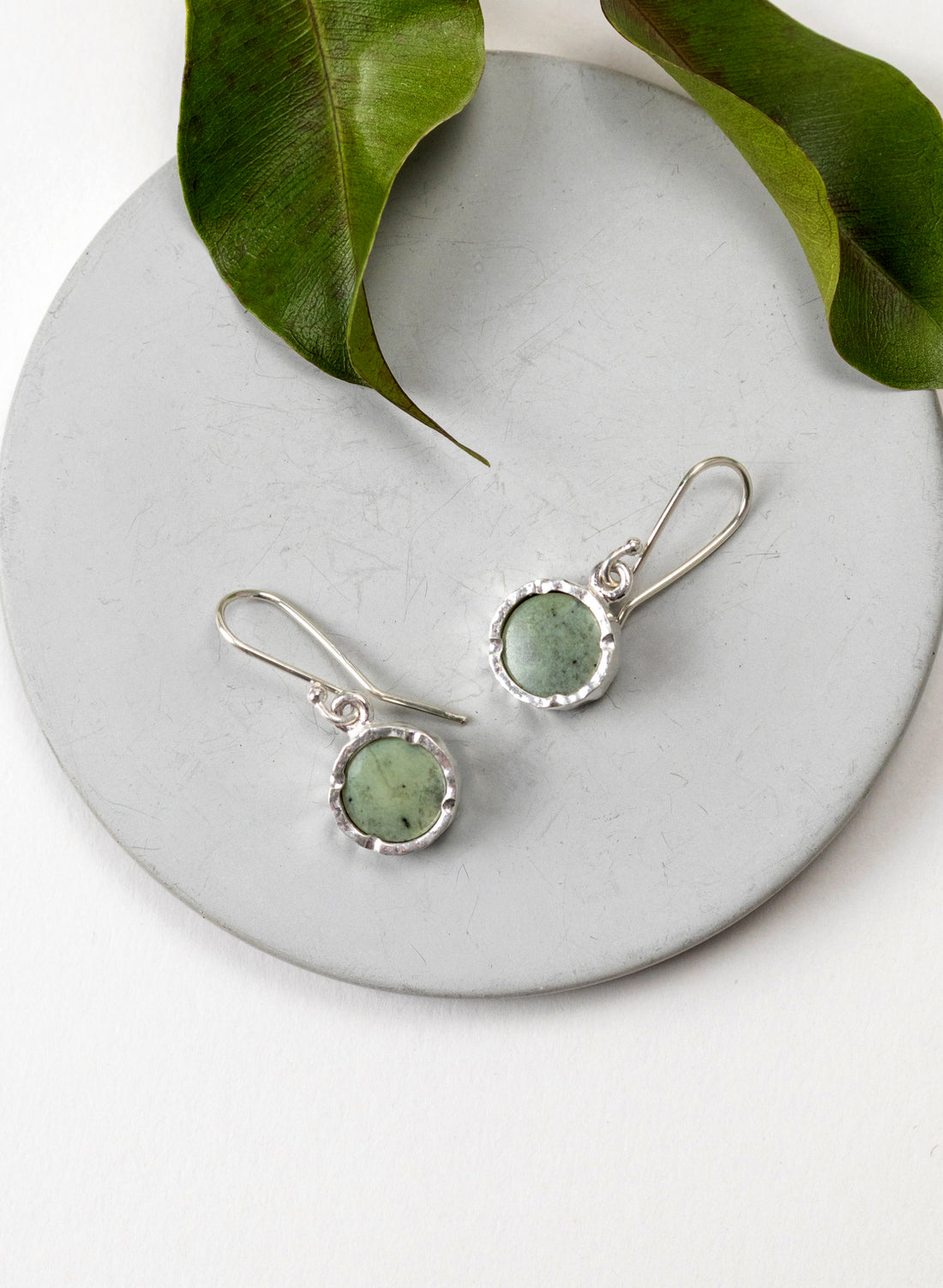 Round Pounamu Earrings