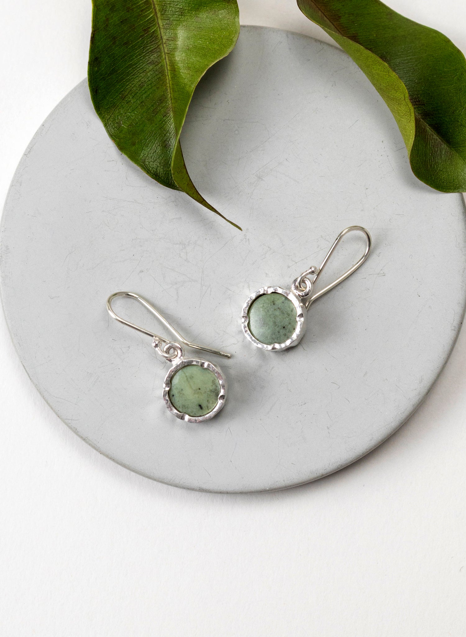 Round Pounamu Earrings