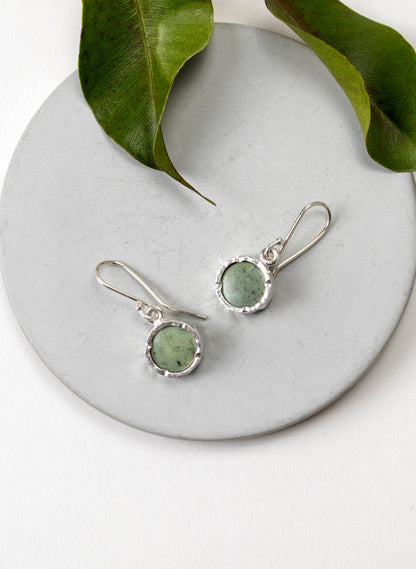 Round Pounamu Earrings