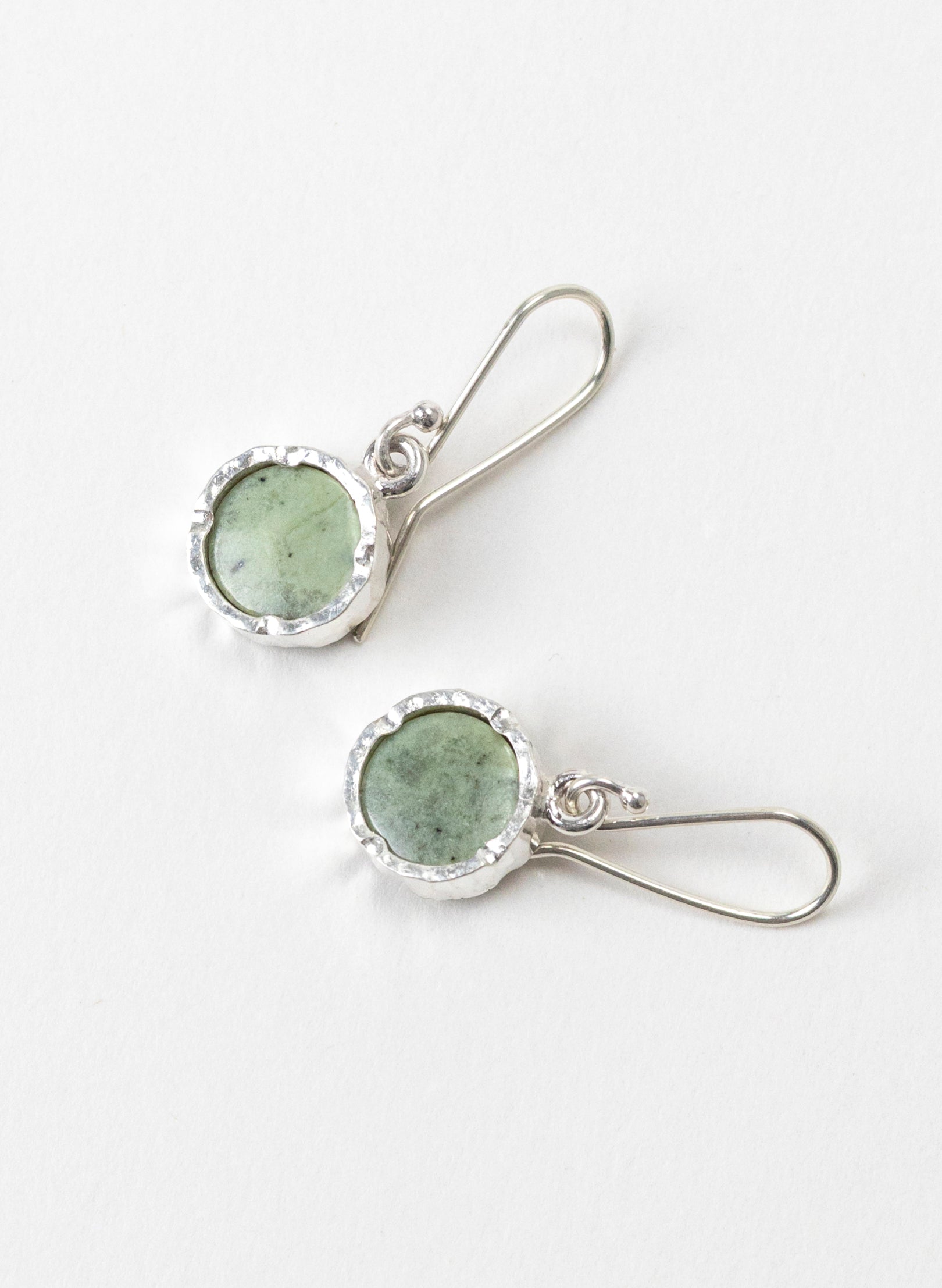 Round Pounamu Earrings