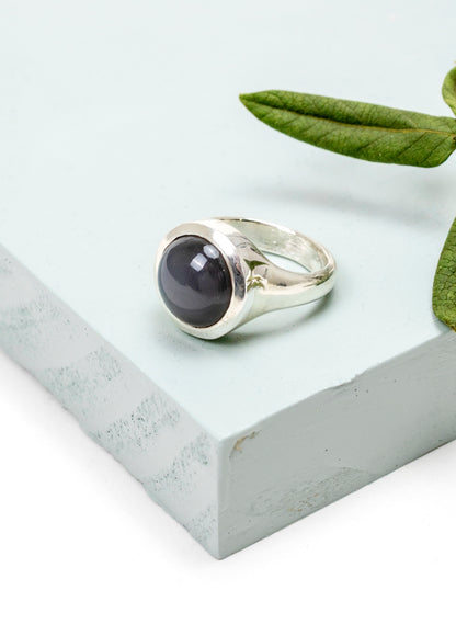 Silver Grey Moonstone Ring