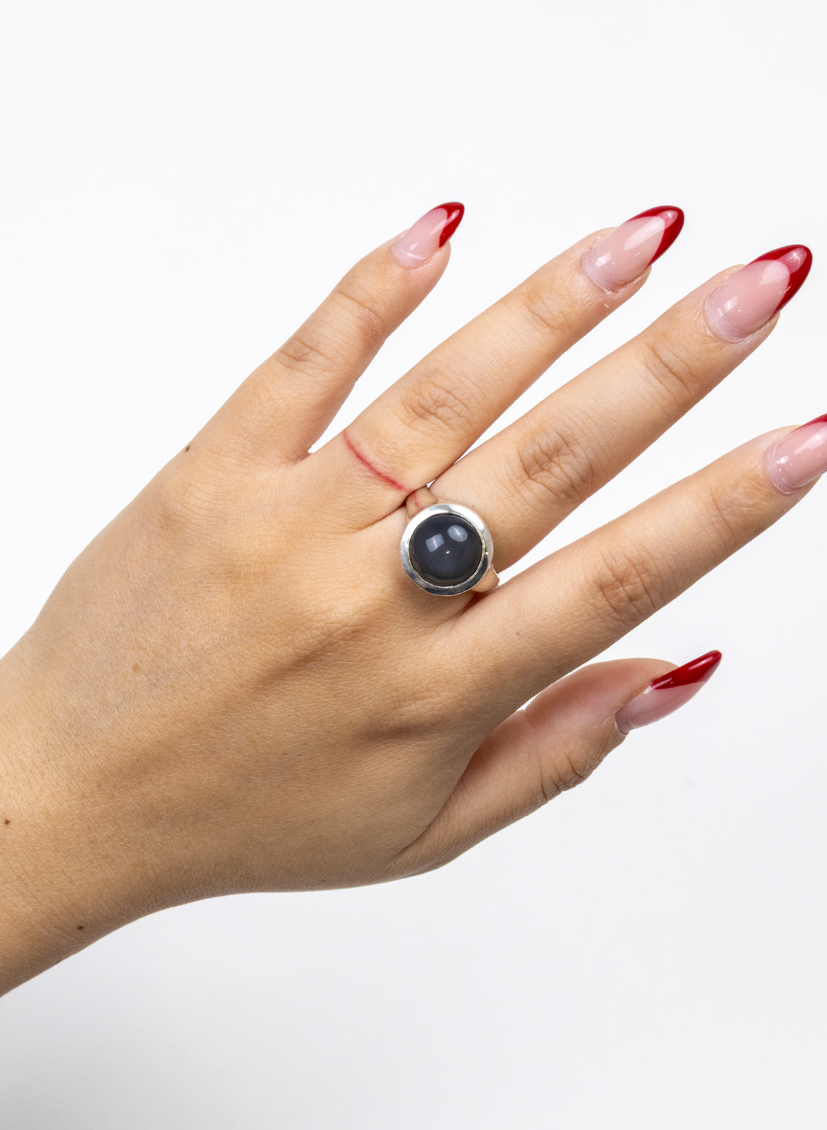 Silver Grey Moonstone Ring