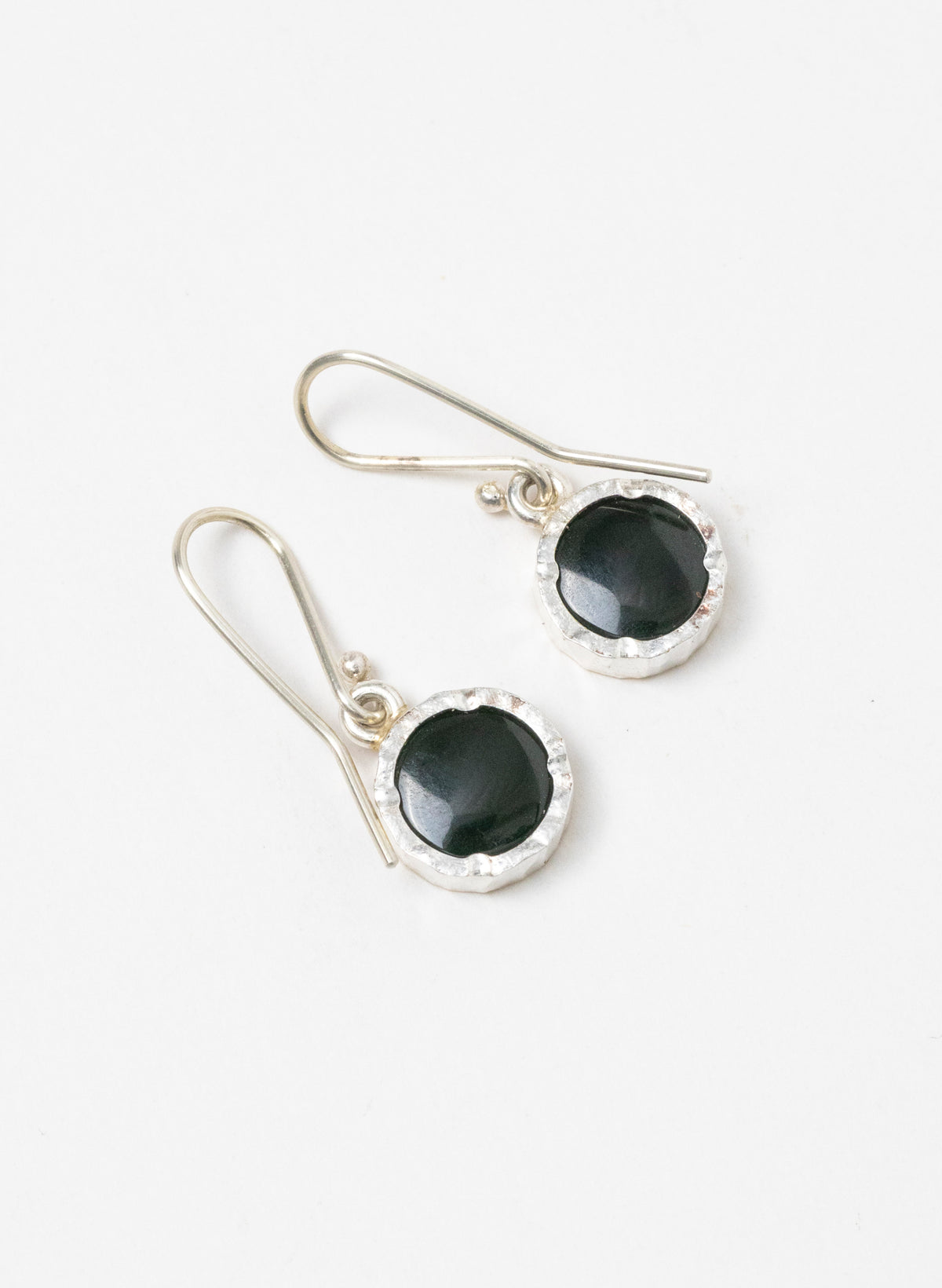 Round Pounamu Earrings with 22ct Gold