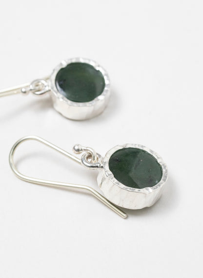Round Pounamu Earrings