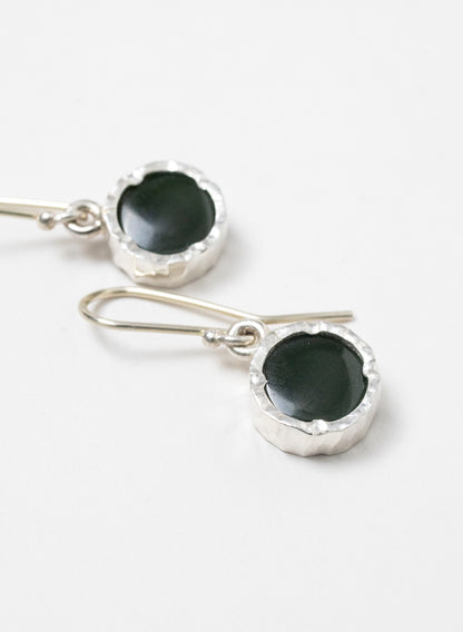 Round Pounamu Earrings