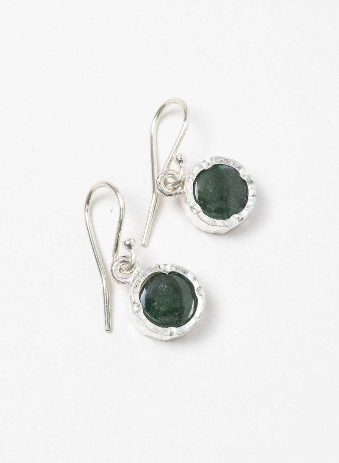 Small Round Pounamu Earrings
