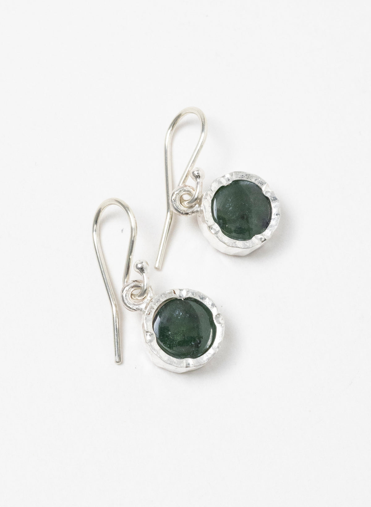 Small Round Pounamu Earrings