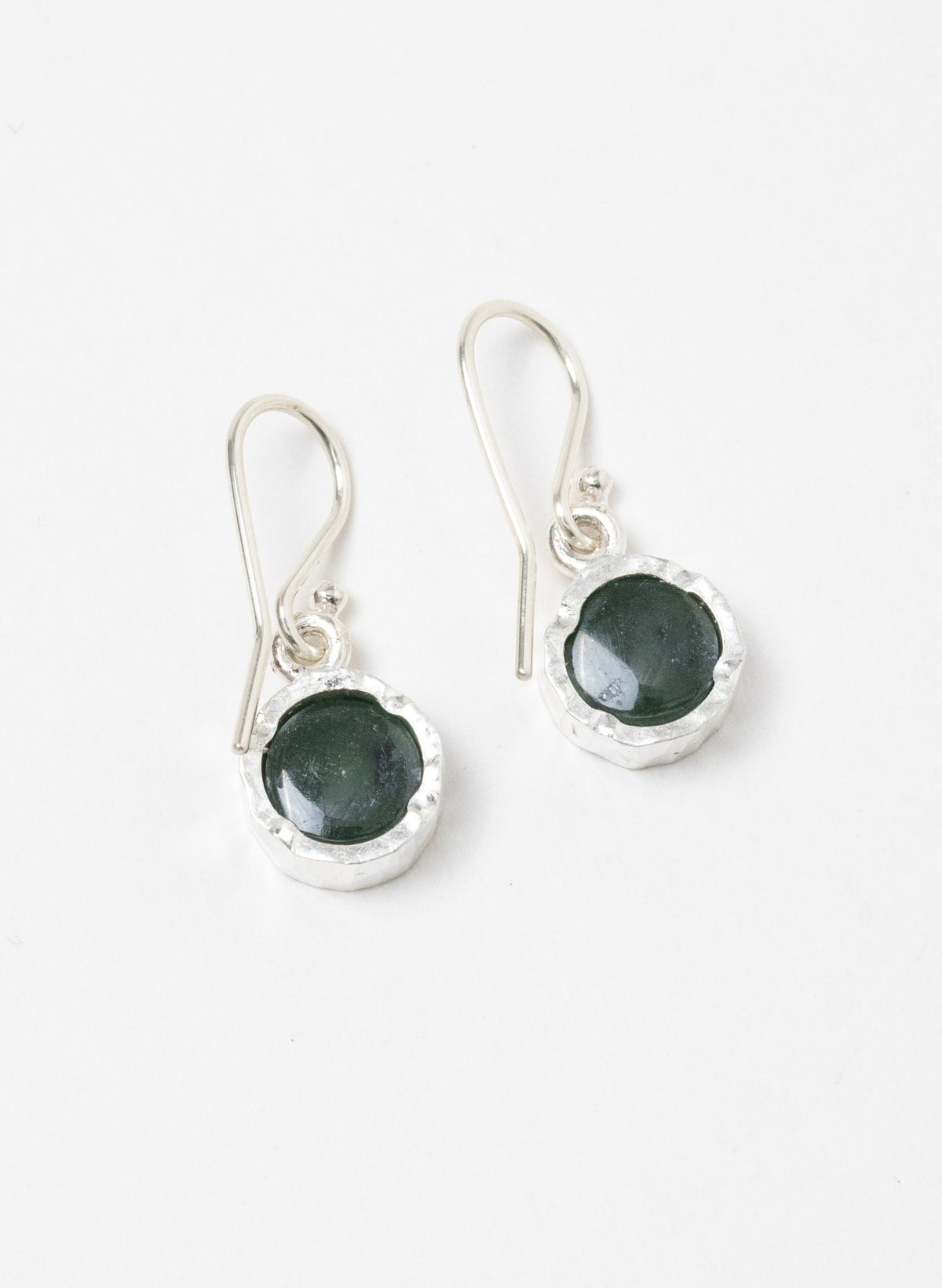Small Round Pounamu Earrings
