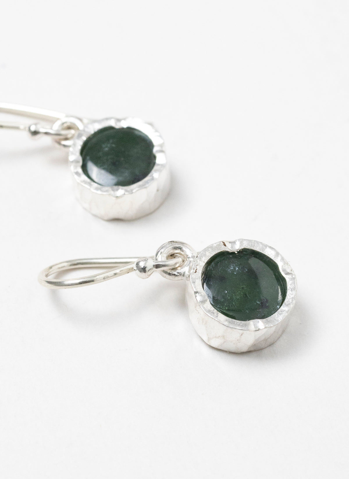 Small Round Pounamu Earrings