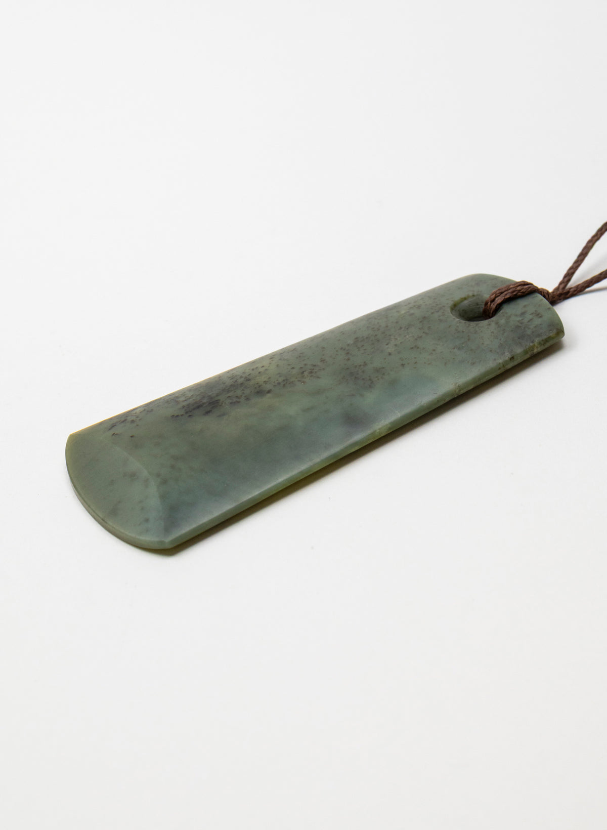 Kōkopu Pounamu Big Hole Toki Pendant