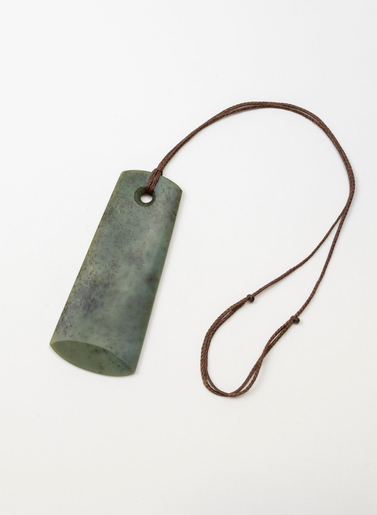 Kōkopu Pounamu Big Hole Toki Pendant