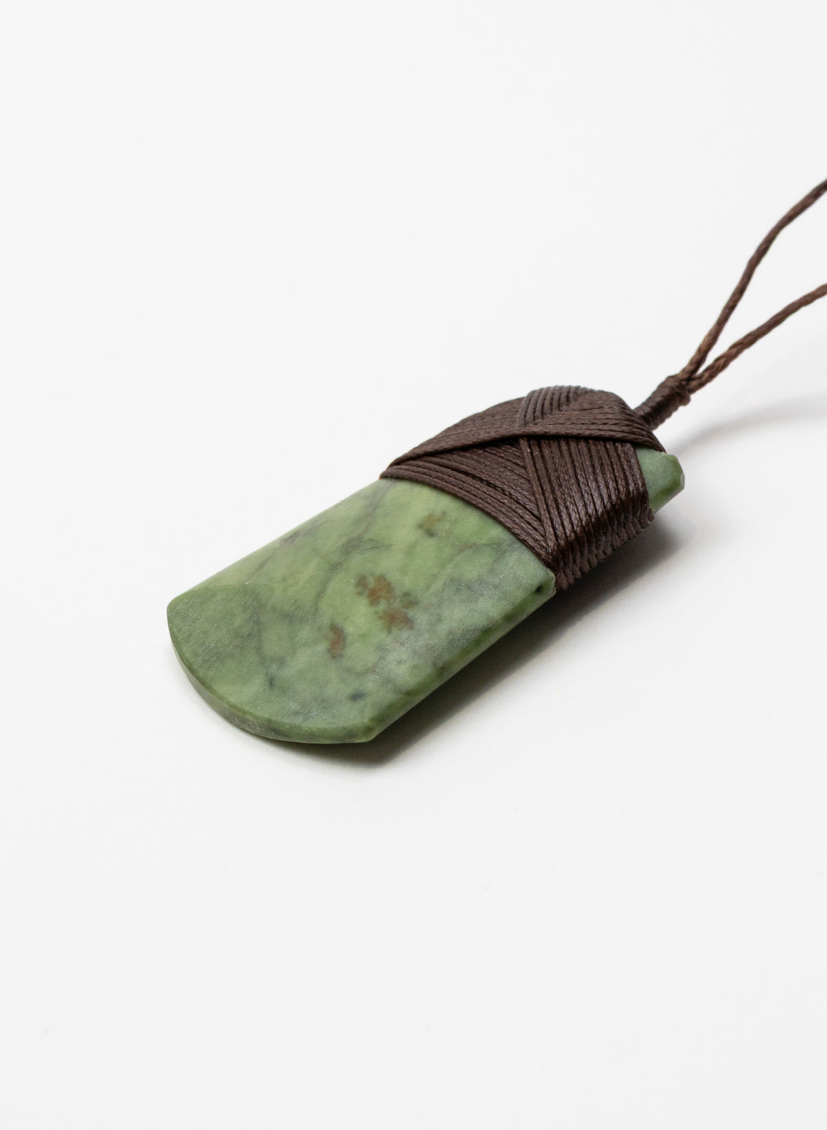 Raukaraka Pounamu Cross Bound Toki Pendant