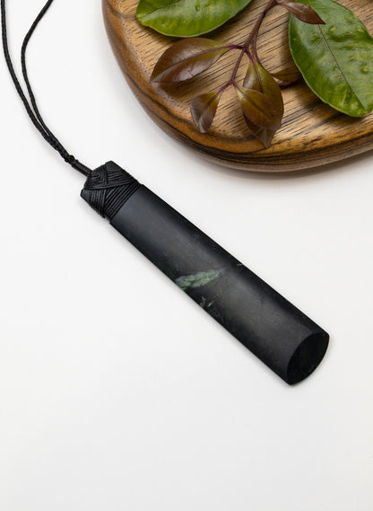 Tangiwai Pounamu Cross Bound Toki Pendant