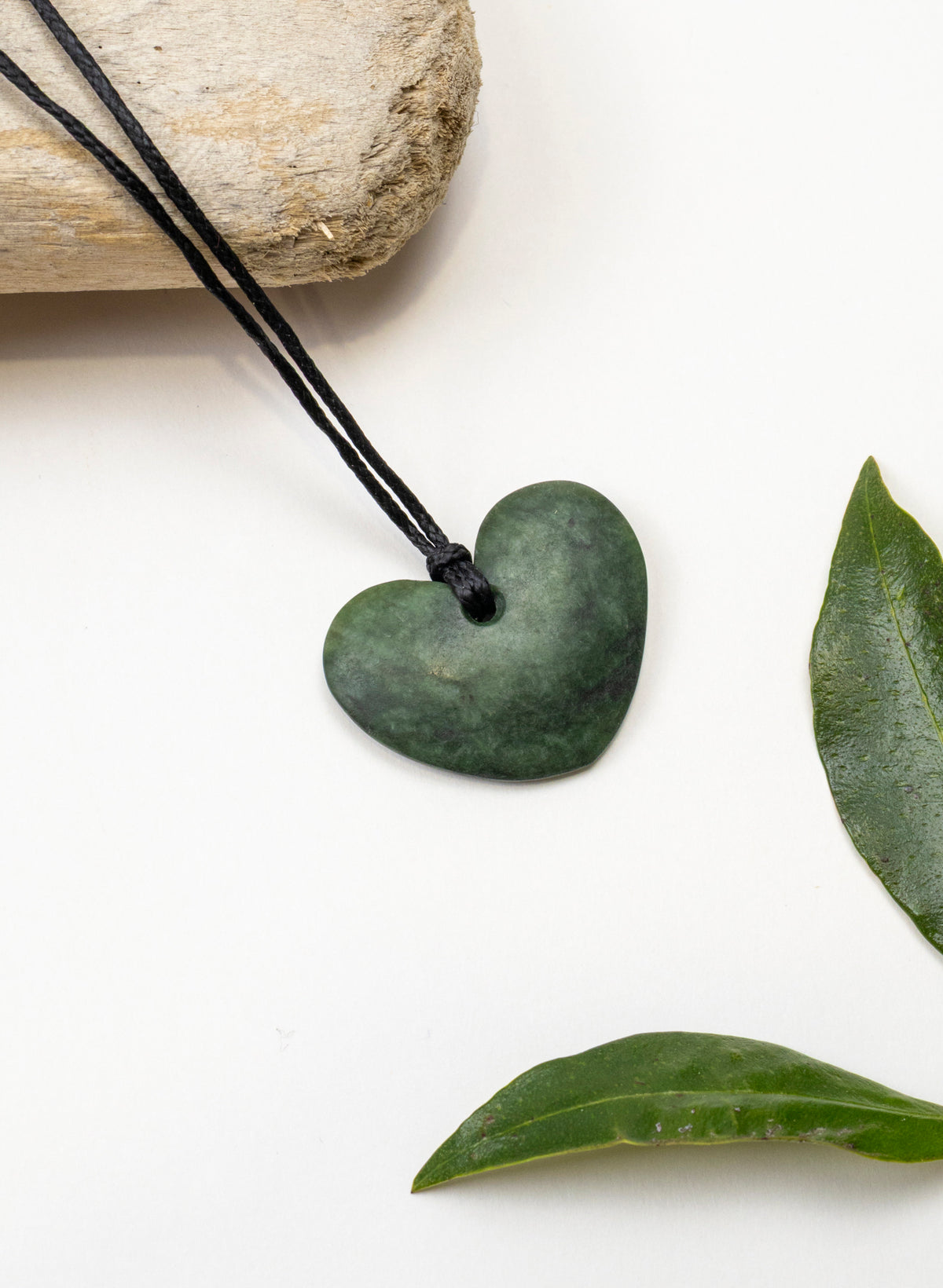 Kawakawa Pounamu Heart Pendant