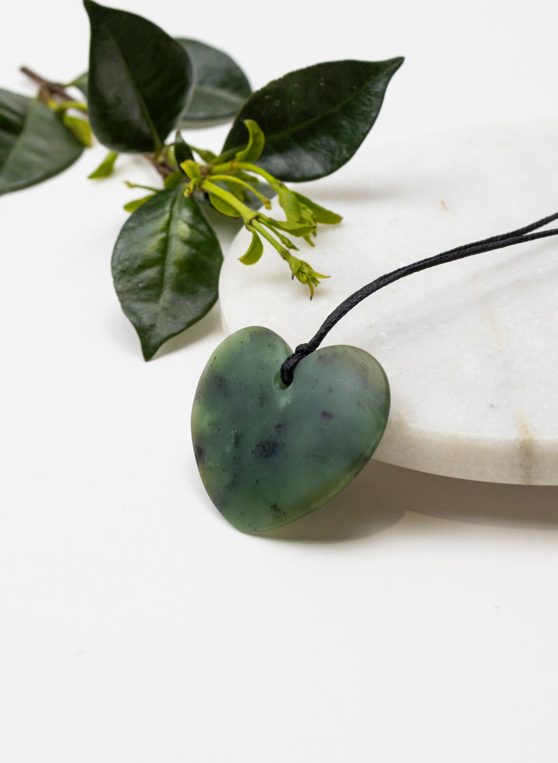 Kawakawa Pounamu Heart Pendant