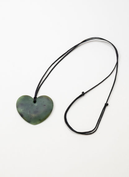 Kawakawa Pounamu Heart Pendant