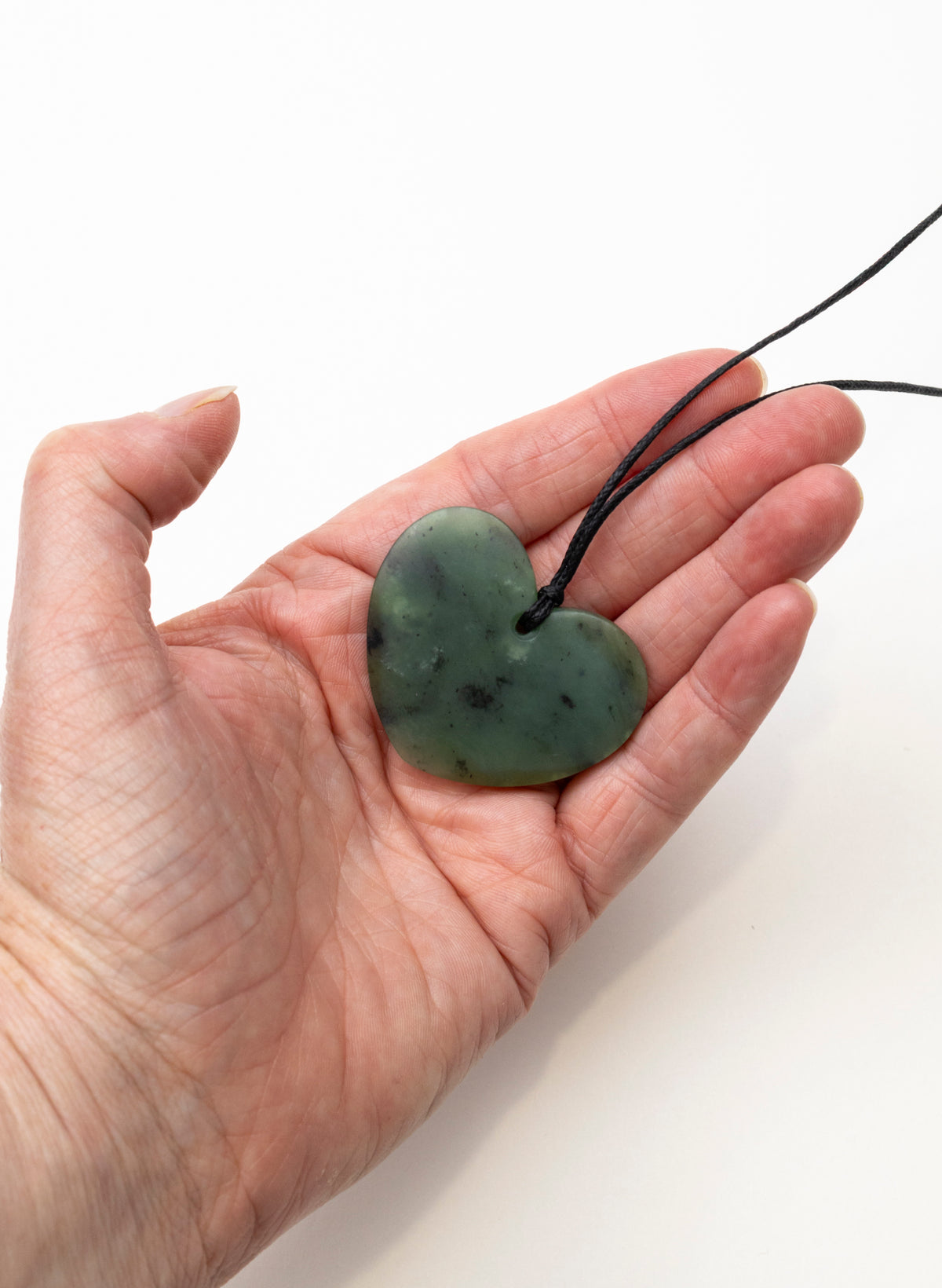 Kawakawa Pounamu Heart Pendant
