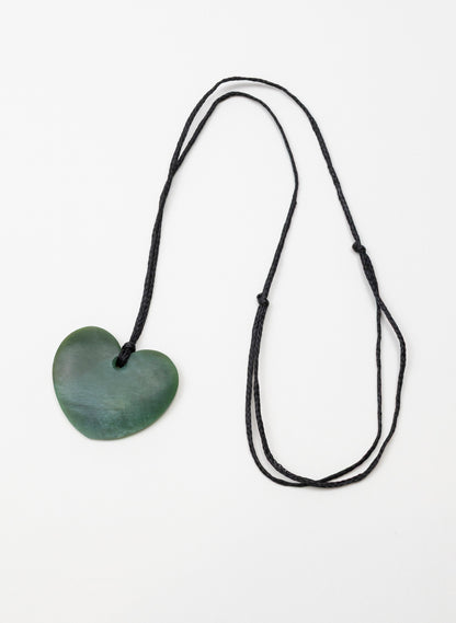Inanga / Kahurangi Pounamu Heart Pendant