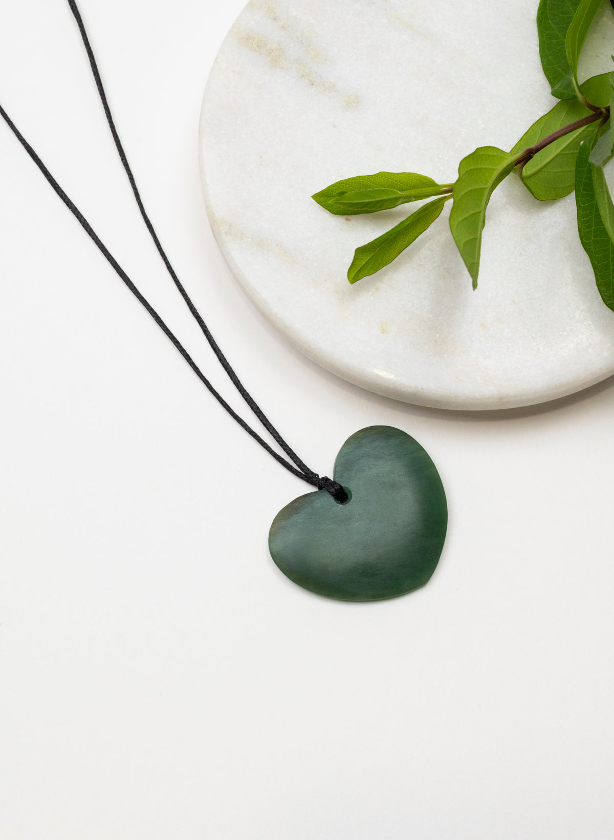Inanga / Kahurangi Pounamu Heart Pendant